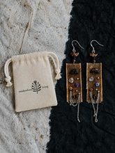Vintage Color Block Fabric Earrings
