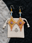 Geometric Diamond Fabric Star Earrings