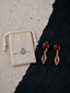 Vintage Chinese Style Glass Teardrop Earrings