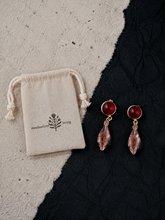 Vintage Chinese Style Glass Teardrop Earrings