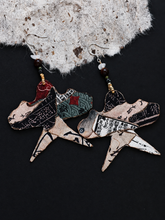 Kinsai Kite Fabric Art Earrings