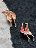 Embroidered Star Drop Fabric Earrings