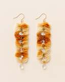 Handcrafted Pleated Fabric Statement Earrings