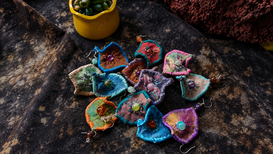 The Art of Slow Fashion: Discovering Handmade Botanical Fabric Earrings