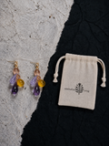 Romantic Yellow Glass Drop Earrings
