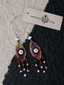 Beaded Tassel Fabric Art Earrings