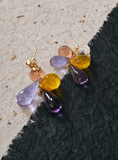 Romantic Yellow Glass Drop Earrings