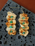 Handcrafted Pleated Fabric Statement Earrings