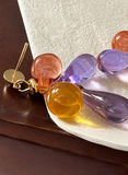Romantic Yellow Glass Drop Earrings