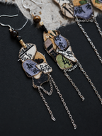 Kinsai Ink Art Fabric Earrings