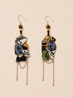 Kinsai Ink Art Fabric Earrings